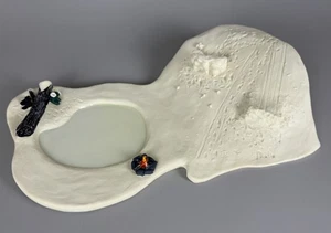 Hudson Pewter Villagers #4298 Schneeschlittengebiet Eisbahn Teich Dorf - Bild 1 von 13