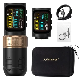 Ambition Wireless Tattoomaschine Pen 2400mAh Battery Brushless Motor 3,5mm/4,5mm - Bild 1 von 23