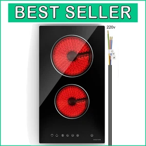 Compact 3000W Electric Cooktop - 12 Inch with Child Safety, Timer & Easy Clean - Picture 1 of 11
