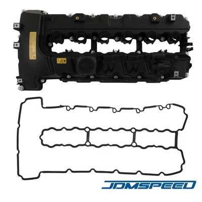 Cubierta de válvula con junta y pernos para BMW N54 Z4 X6 335i 535i 135i 740i 11127565284 Foto 1 de 4