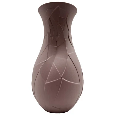 Florero de cerámica Bergamo Art de 12 pulgadas de alto en rosa Foto 1 de 4