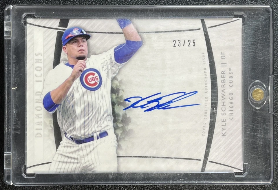 KYLE SCHWARBER 2017 TOPPS DIAMOND ICONS #RA-KS AUTOGRAPH AUTO 23/25 CUBS - Image 1 of 2
