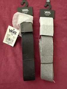 Neu mit Etikett Herren Vans Gürtel 2 Stück schwarz und grau - Bild 1 von 3