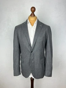 Cappotto sportivo sfoderato LBM1911 (Mantova) grigio a righe pura 100% lana 44US\54IT - Reg - Foto 1 di 9
