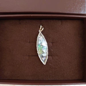 Agete Roman Glass Charm Silver Jewelry Box Included Used - Picture 1 of 4