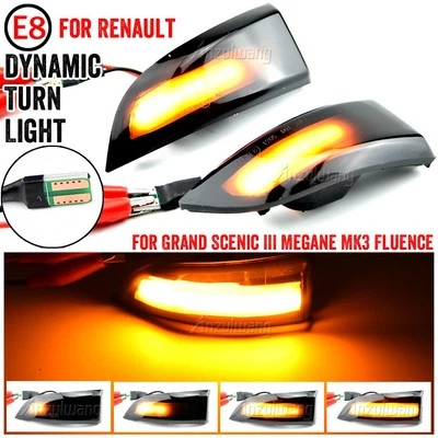 Clignotant Dynamique LED Rétroviseur Renault Megane 3 Fluence Laguna 3 Scenic 3 - Immagine 1 di 4