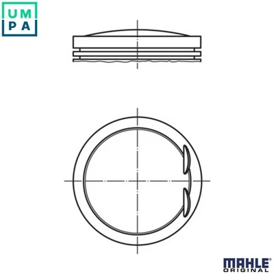 PISTON 028 PI 00128 000 FOR CABBBYJCABACGYACDHBCDHABZBBYTCEAACDAB/ACEA 1.8L - Image 1 of 4