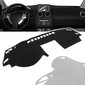 Black Dash Mat Dashboard Cover Dashmat For Nissan Rogue Qashqai 2006-2013 07 LHD - Picture 1 of 11
