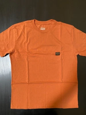 Camiseta RVCA Dayshift Bolsillo - PARA HOMBRES Talla Mediana M Calce Relajado - Naranja Óxido Foto 1 de 4