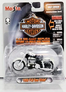 Harley Davidson Maisto 1958 FLH Duo Low Glide Series 3&4 Die-Cast Replica 1:24 - Picture 1 of 6
