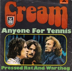 CREAM ANYONE FOR TENNIS UNIQUE LABEL 1968 RECORD YUGOSLAVIA 7" PS CLAPTON BRUCE - Picture 1 of 4
