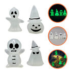  4 Pcs White Resin Luminous Ghost Ornament Light House Decorations for Home