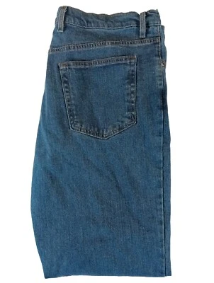 男式 SADDLEBRED 松弛版型直筒蓝色牛仔牛仔裤 38x32 — 第 1/4 张图片