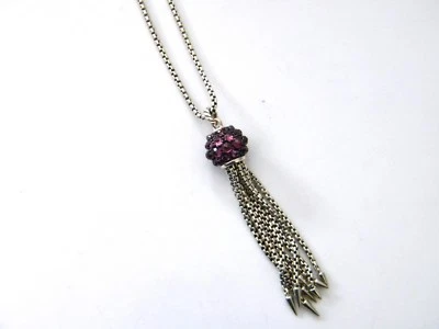 Colar de borla David Yurman 13mm bagas de cabo - Granadas de rodolito, prata novo com etiquetas - Imagem 1 de 4