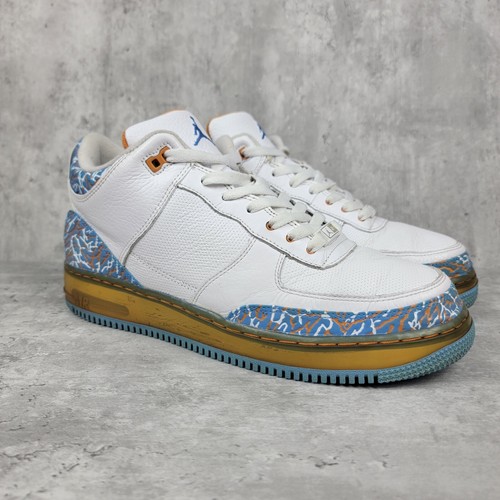 Nike Air Jordan Fusion 2008 AJF 3 UNC Blue Sunset 323626 141 taglia 11 da uomo rare