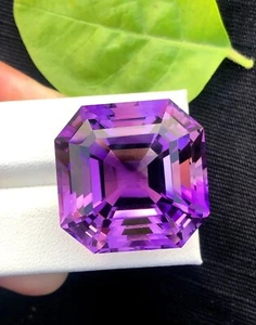 African Amethyst Asscher Faceted Cut 50.05 Ct+ Loose Gemstone AAA Quality - Picture 1 of 5