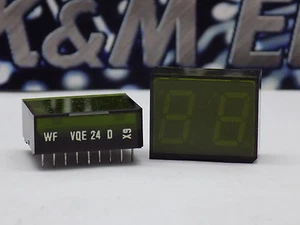 1x ánodo común RFT VQE-24 2 dígitos pantalla 7 segmentos verde 20mA 2V - Imagen 1 de 4