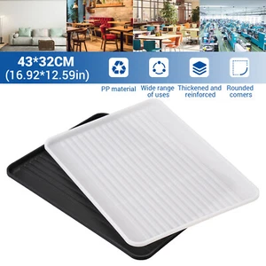 Plastic Serving Tray Canteen Cafe Fast Food Dinner Kitchen Breakfast 43*32cm - Picture 1 of 20