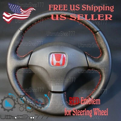 Red Emblem Steering Wheel for Honda Accord Civic Racing Steering Type B - Image 1 of 2