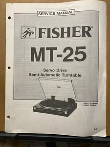 Manuel d'entretien original pour platines modèles Fisher MT ~ sélectionnez-en une - Photo 1/3