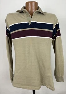 Vintage 90s Gant Rubgy Shirt Boys L Rugger Heavyweight Cotton Beige Preppy USA - Picture 1 of 15