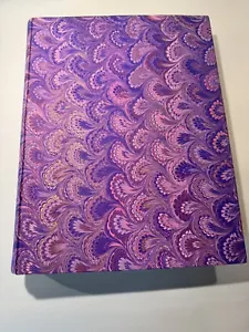 PARIONE FIRENZE ALBUM ART BOOK HAND MARBLED PURPLE PEACOCK 50 P. NEW 12 X 9 - Picture 1 of 15