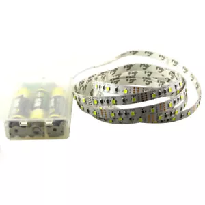 3528 3* AA Battery powered led strip flexible light ribbon tape 1m/2m/3m/4m/5m - Picture 1 of 9