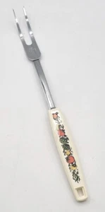 Vintage Chromium Plated Ekco Meat Serving Fork Spice of Life Handle USA Corning - Picture 1 of 6