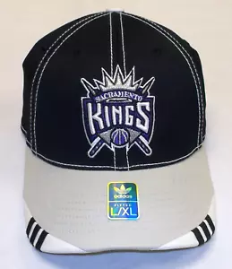 Sacramento Kings Flex Fitted Adidas Hat - Size L/XL - Picture 1 of 2
