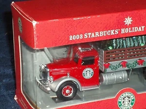 #5 CORGI 2003 STARBUCKS 1940s VINTAGE MACKLJ CAB 2 DROPSIDE TRUCK 1/50 - Picture 1 of 11