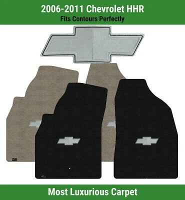 Alfombrillas delanteras Lloyd Luxe para Chevrolet HHR '06-11 con logotipo de pajarita Chevy plateado Foto 1 de 4