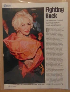 ELIZABETH TAYLOR Star Actor Actress 1999 Original Print Article Photo Clipping - Picture 1 of 1
