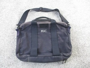 Lands End Messenger Bag Canvas Denim USA Blue Distressed Faded 90s Crossbody VTG - Picture 1 of 14