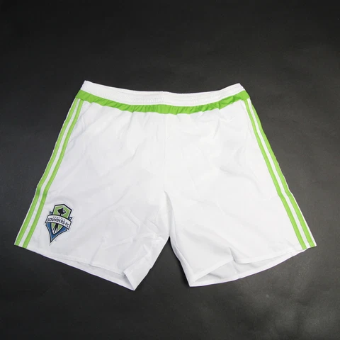 Seattle Sounders FC adidas adizero Game Shorts Men's White/Lime Green New Cover