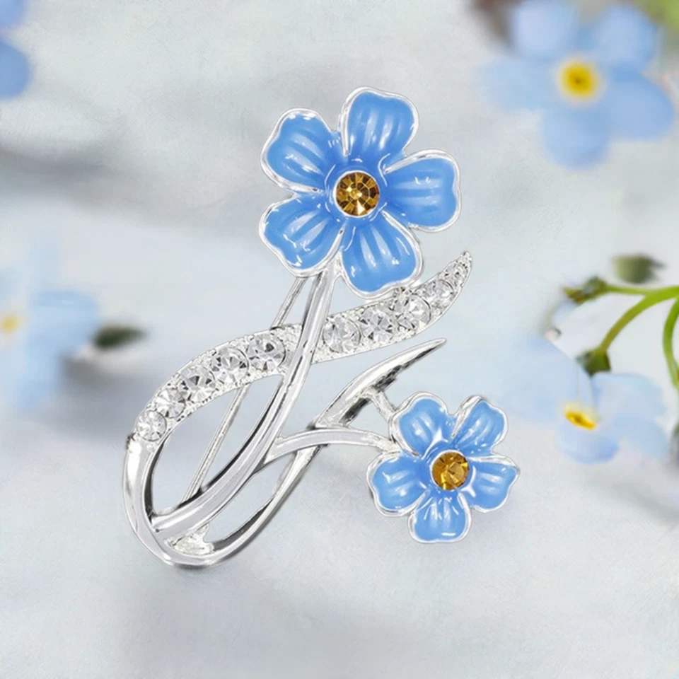 Equilibrium Forget Me Knot Silver Plated Brooch - Image 1 of 1