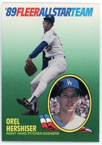 1989 Fleer All Star Team Orel Hershiser Card #7