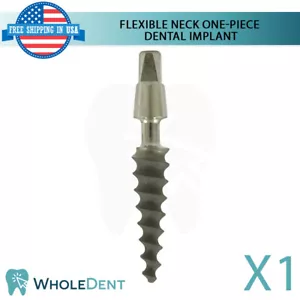 1x Dental Flexible Neck One Piece Titanium Sterile Double Packaging Dentistry - Picture 1 of 9