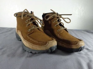 Lands End Brown Suede Leather Chukka Ankle Boot 6.5 Medium 93164 Handsewn Womens - Picture 1 of 3