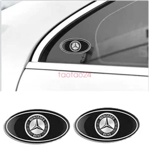 2 piezas Pegatina emblema coche faldones ventana lateral guardabarros insignia logotipo para Mercedes Benz - Imagen 1 de 4