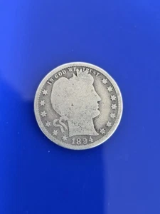 1894 S Silver Barber Quarter No Reserve - Picture 1 of 4