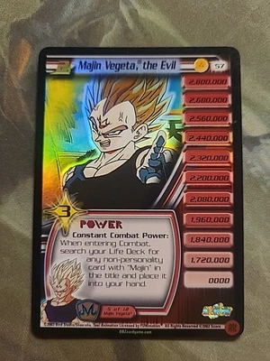 Majin Vegeta The Evil 57 Foil Babidi Saga DBZ CCG Dragonball Limited NM-SP - Image 1 of 4