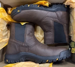 Caterpillar P51033 Men Wheelbase Soft Toe Work Shoe In The Color Clay Size 9.5 - Picture 1 of 4