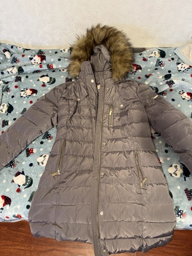 Piumino d'oca Michael Kors grigio full zip grigio donna grande *