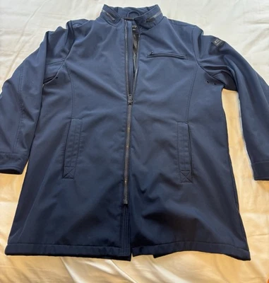 Kenneth Cole Men's Navy Blue Softshell Hooded Raincoat Size XL - Image 1 of 4