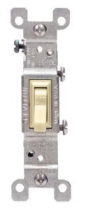 Leviton 01451-2IS Ivory 15A 1-Pole Toggle AC Quiet Switch 4.2 H x 1.31 W in. - Picture 1 of 1