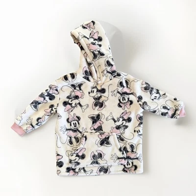 Moletom com capuz Disney Junior Minnie Mouse de pelúcia tamanho 3T meninas - Imagem 1 de 4