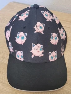 Bioworld Pokemon Jigglypuff Youth Snapback Hat Black Cap Pink Pokemon Figures - Picture 1 of 6