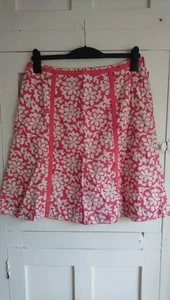 Boden Pink Cotton Summer A Line Skirt 14 R VGC - Picture 1 of 10