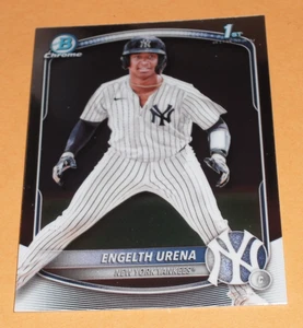 2025 Bowman Chrome Prospect Engelth Urena 1st Bowman BCP-16 New York Yankees - Picture 1 of 2