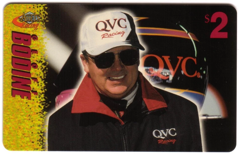 $2. Geoff Bodine: QVC (Card #4 of 25) Assets Racing 1996 Phone Card - Image 1 of 1
